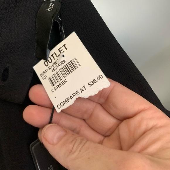 NWT Harve Bernard Black Blouse - Picture 4 of 7